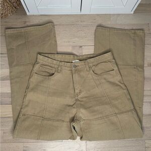 Anthropologie Beige Botany Textured High Rise Jeans